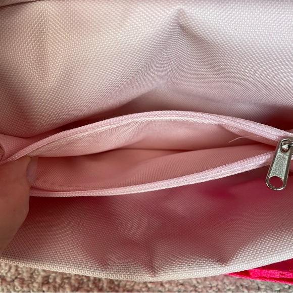 NWT Esby Foldover Crossbody Fluorescent Pink Clutch Seat Belt Bag Racing Cars - Picture 7 of 12